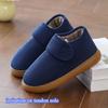 Модные утепленные и теплые мужские ботинки для мужчин и женщин среднего и пожилого возраста, нескользящие домашние хлопковые туфли на платформе
