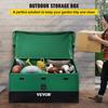 VEVOR Outdoor Storage Box, 100 Gallon Waterproof PE Tarpaulin Deck Box with Galvanized Frame, All-Weather Protection & Portable, for Camping