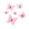 6 Pcs 3D Glitter Butterfly Wall Decor Double Layer Wing Butterfly