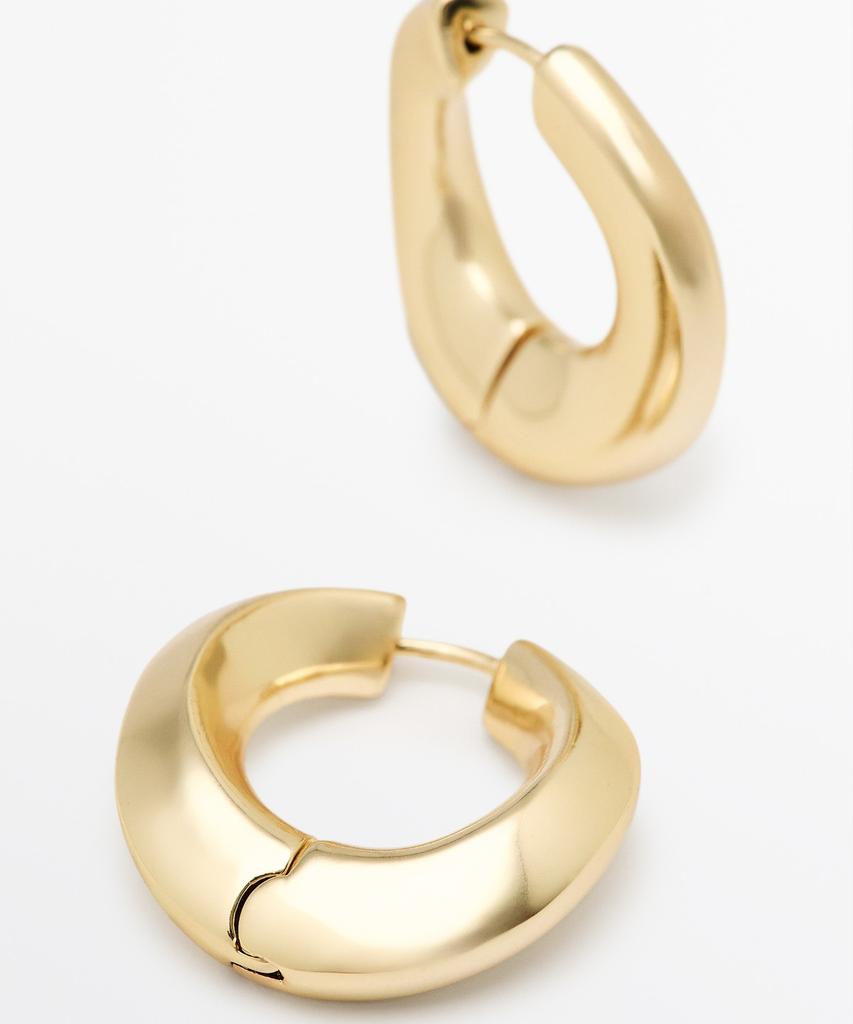 Массивные серьги-кольца Massimo Dutti