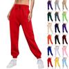 Women's Fashion Sport Solid Color Drawstring Pocket Casual Sweatpants Pants