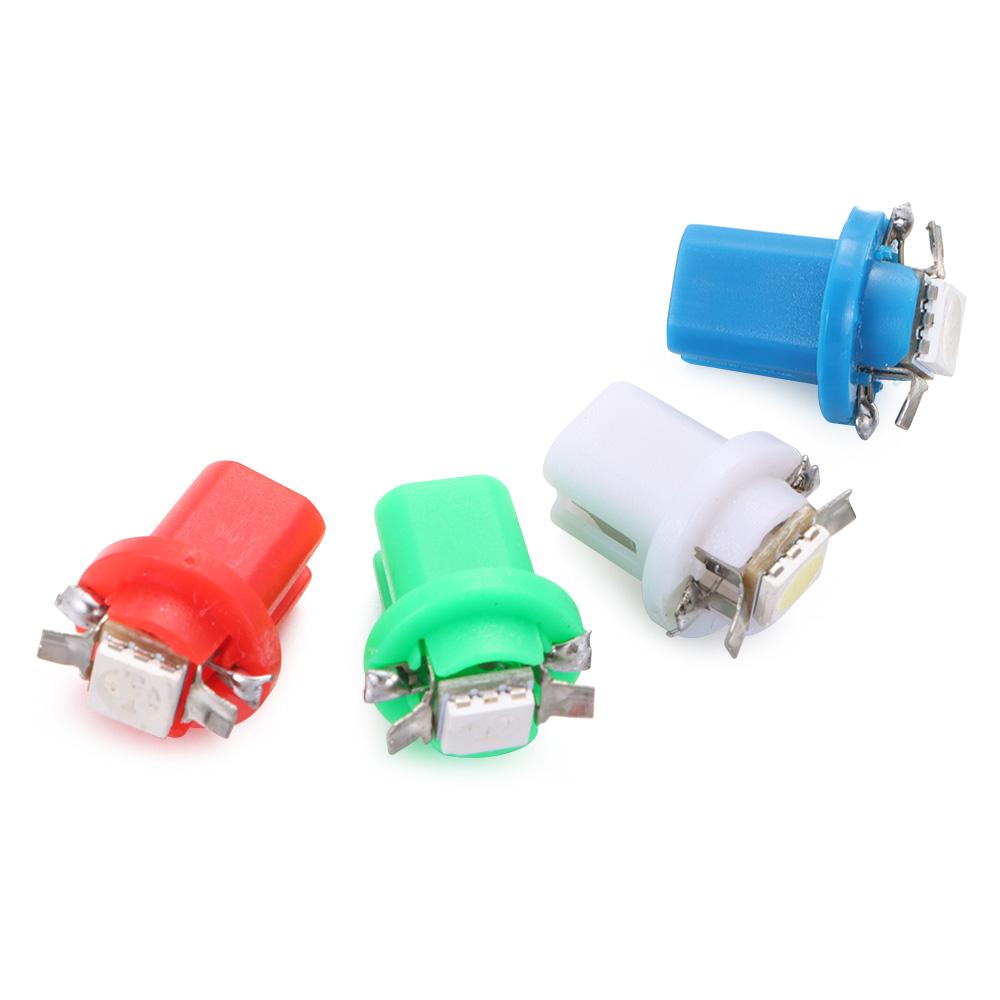 10Pcs New 1SMD T5 B8.5D Car Lights Dashboard Side Interior Dash Lights Gauge LED Indicator Bulbs