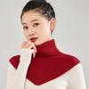 Аксессуары для украшения одежды Водолазка Ложный воротник Однотонный Шерстяной шарф Осень Зима