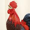 Crowing Rooster Figurine Chinese Style Cock Resin Statue Farm Animal Sculpture