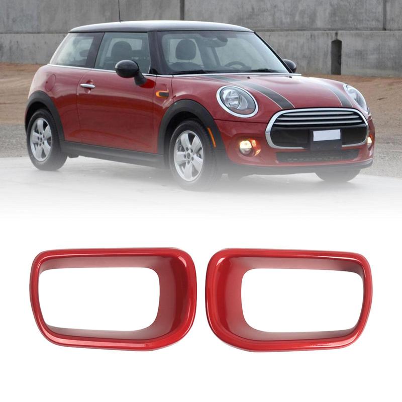 Car Front Bumper Air Duct Cover Pair Red Plastic Grille Frame for Mini Cooper S F55 F56 F57 2014 to 2021