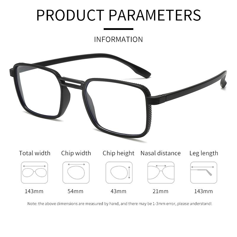 3Pcs Ruisimo High Quality Plastic Reading Glasses For Men Anti Blue Light Presbyopia Eyewear With Diopter +1.0 +1.5 +2.0To +3.5