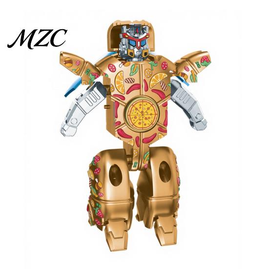 Children Sensory Toy Transforming Robot Fidget Spinner Toy, Burger Cake Pizza Spinning for Transformation Stress Relief, Fingertip Gyroscope