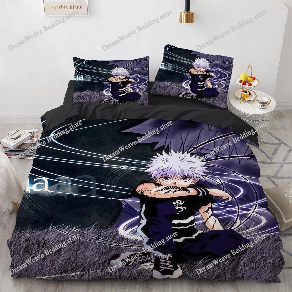 Модный 3D-печатный комплект постельного белья Аниме Hunter X Hunter для мальчиков и девочек, размер Twin, Queen, Full, Пододеяльник, Наволочка, Постельное белье для спальни взрослых963