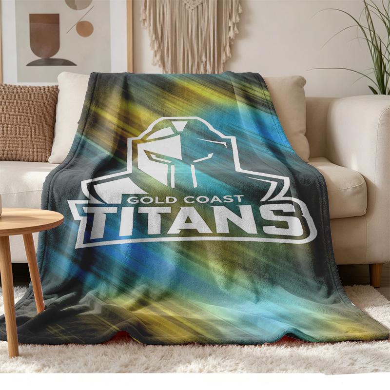 gol coast titans Soft and comfortable flannel Suitable for sofas living rooms outdoor camping travel and also makes a great anniversary gif