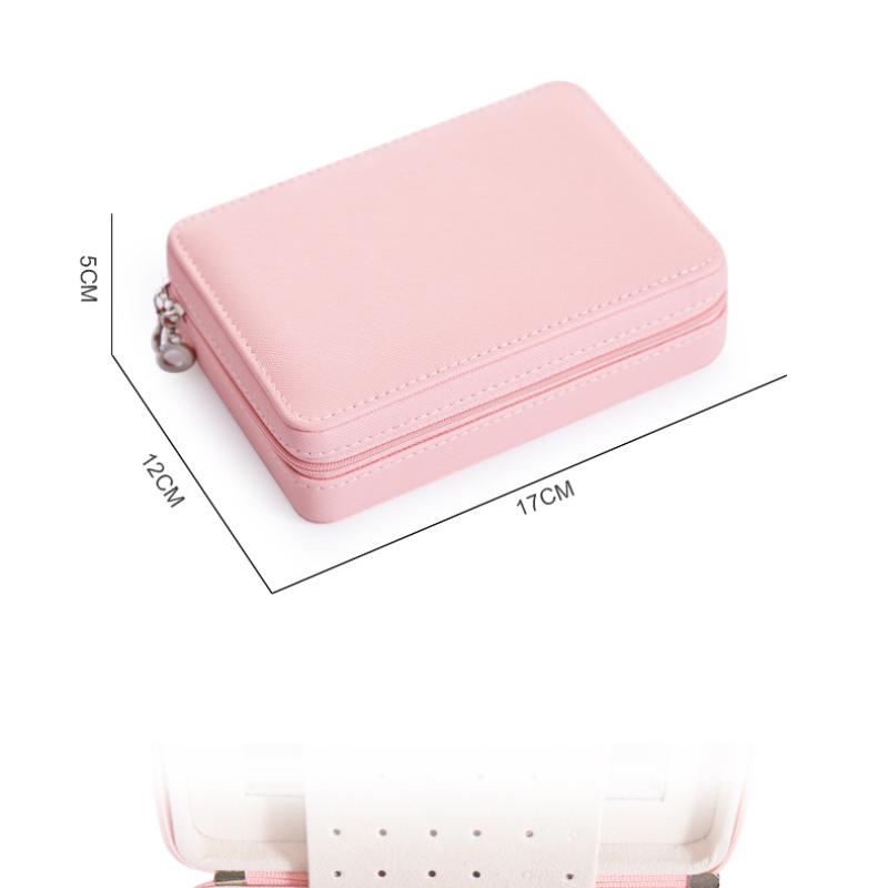 Portable Jewelry Storage Box with Mirror Inside, Earrings, Stud Rings, Hand Jewelry Storage Traveling Box, Gift for Mother`s Day and Christmas