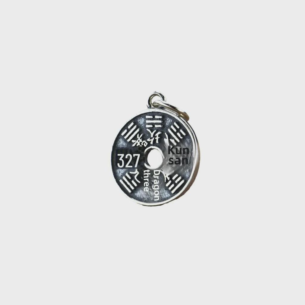 S925 Sterling Silver Mountain Ghost Coin Pendant for DIY Jewelry: Bracelets, Necklaces, Keychains
