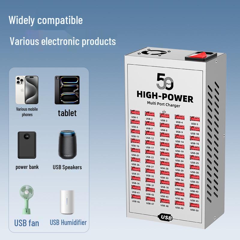 High-Power Smart USB Charger: Fast Charging Multi-Port Power Strip 5V2.4A