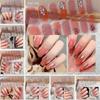 Floristic Nail Patch Semi Cured Nail Art Stickers INS Trendy Gel Nail Stickers DIY Nail Art Making