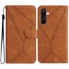 For Samsung Galaxy M36 5G Case Skin Touch Lines Imprinted PU Leather Flip Phone Cover