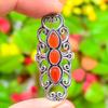 Natural Orange Carnelian Gemstone 925 Sterling Silver Gift Ring Size 9 N4p57