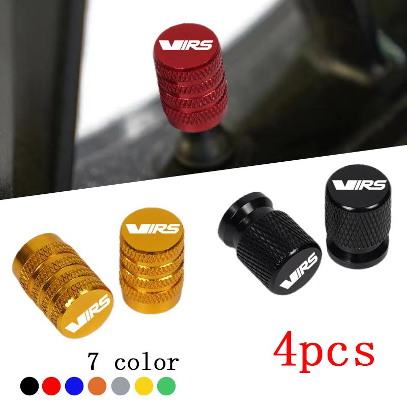 QHCE9 4pcs Car Wheel Tire Valve Caps Tyre Stem Covers Airdust Waterproof For Skoda VIRS Octavia Kamiq Kodiaq Karoq RS Superb Fabia