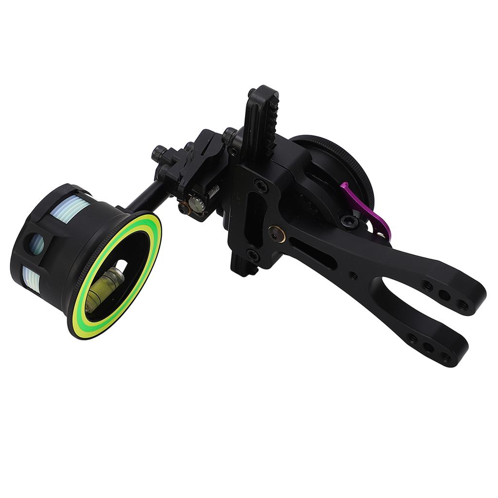Прицел для стрельбы из лука из алюминиевого сплава, 1-контактный комбинированный прицел для лука с адаптером для тренировок с луком, черный
