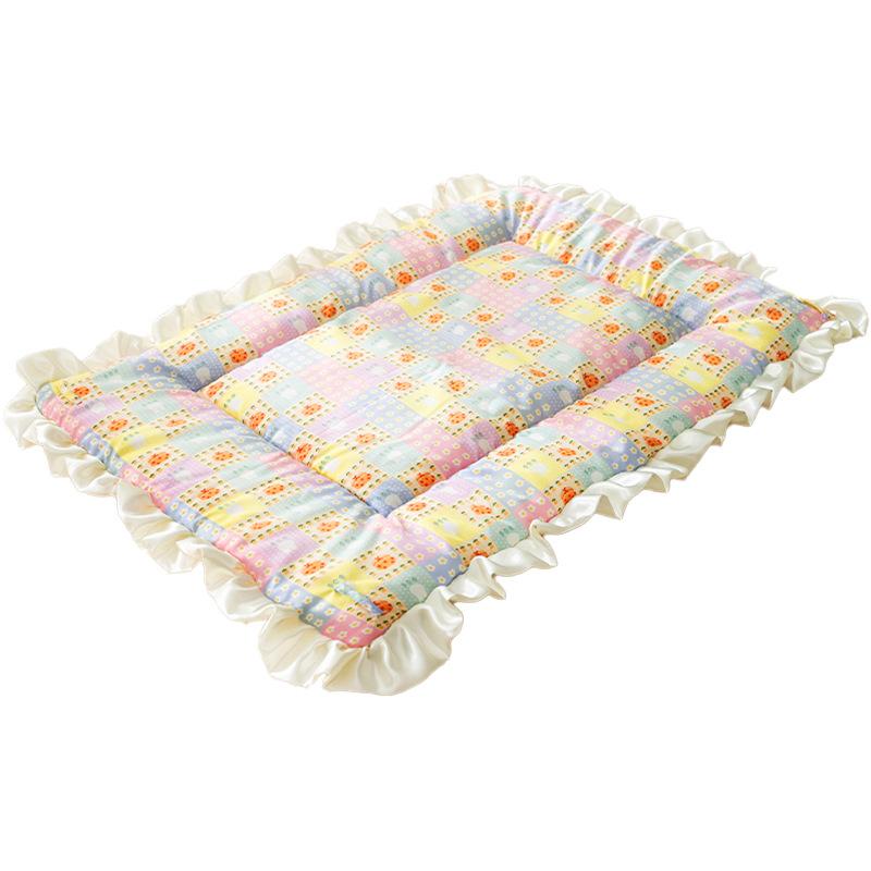 Корейский принтованный кружевной коврик на все времена года для собак, кошек, для дома, повседневный двусторонний коврик, одеяло для домашних животных