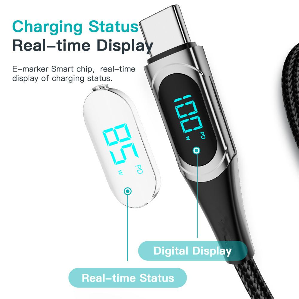 Type C To Type C 100W PD Fast Charging Cable Display Cable 1m