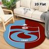 Trabzonspor Round Area Rug Carpet Rug For Living Room Bedroom Sofa Playroom Decor Nonslip Floor Mat