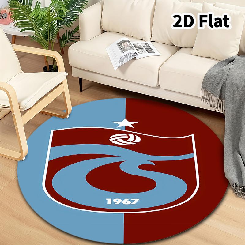 Trabzonspor Round Area Rug Carpet Rug For Living Room Bedroom Sofa Playroom Decor Nonslip Floor Mat