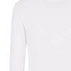 Emporio Armani Ss24 Однотонная футболка с вышитым логотипом-буквой, круглым вырезом, повседневная, с длинным рукавом, мужские топы, Белый 111984-4F511-00010