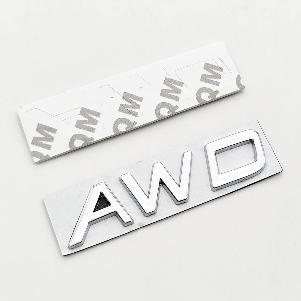 3d Metal Badge Car Rear Trunk Logo T5 T6 AWD Emblem for Volvo S40 S60 S90 XC40 XC60 XC90 V50 V70 T5 T6 AWD Sticker Accessories