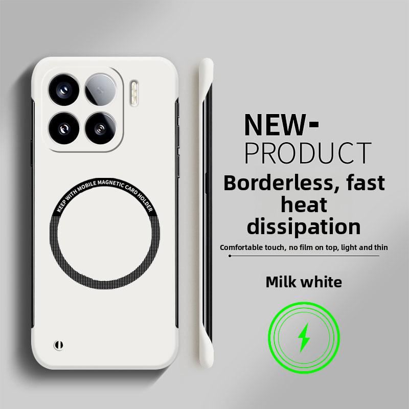 Модный ультратонкий безрамочный чехол из ПК для Xiaomi 15T/14T Pro 17 Pro Max 17 Ultra POCO X8 Pro Max F8 Ultra Для Magsafe Задняя крышка
