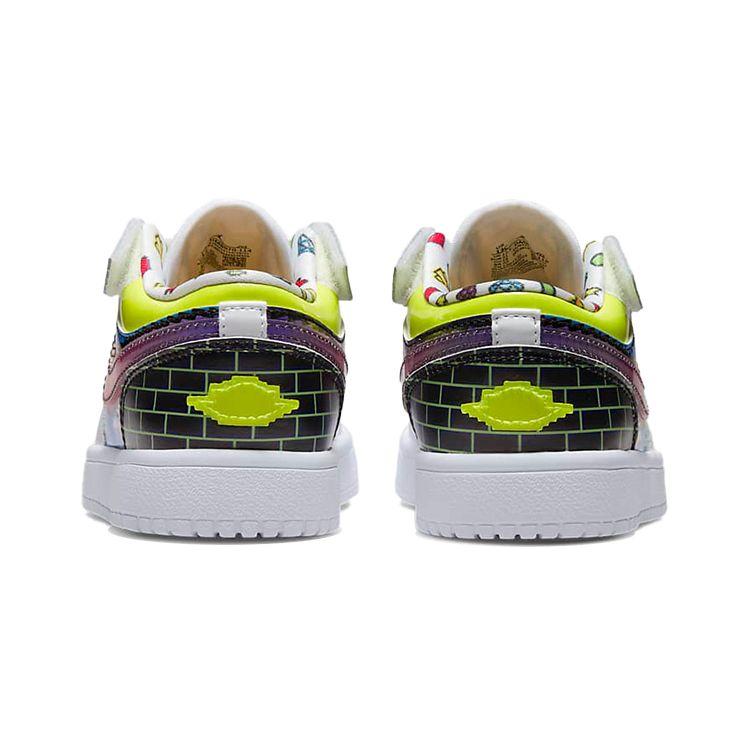 Детские кроссовки Air Jordan 1 Low ALT PS Old School Gaming White Black Lemon-Venom DM8970-114