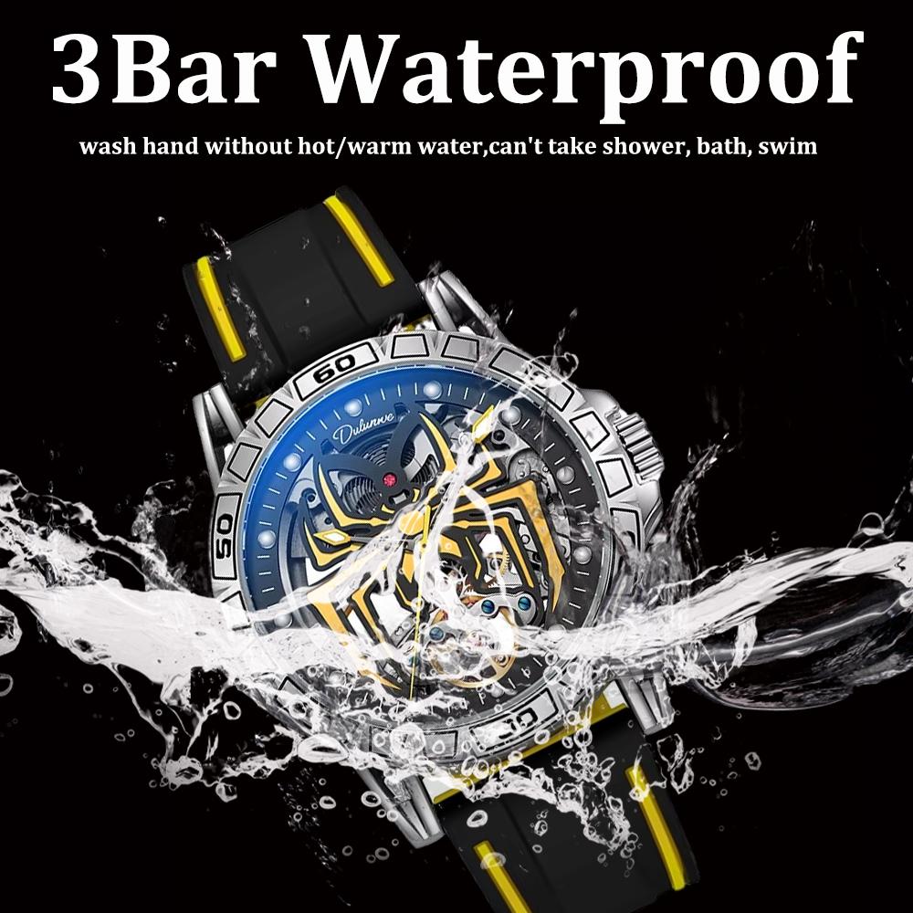 Полностью автоматические механические часы Flywheel Fashion Trend Водонепроницаемые светящиеся наручные часы Spider Uhren Herren