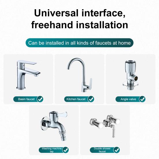 Водосберегающий внешний душевой комплект с пружинным шлангом, многофункциональная насадка для смесителя для раковины, гибкий пружинный дизайн, смеситель для раковины