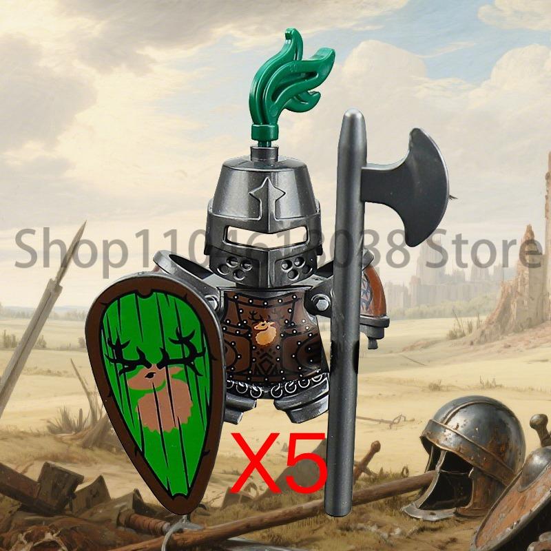 Средневековые Военные Фигурки Осьминог Морской Демон Рыцари Строительные Блоки Оружие Аксессуары Меч Храм Копье Щит MOC MINiBricks