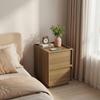 Mid-Century Modern Nightstand made of Oak, 38 x 48x 50 cm, Bedroom Nightstand, Handleless Drawer Design, 1 Piece.