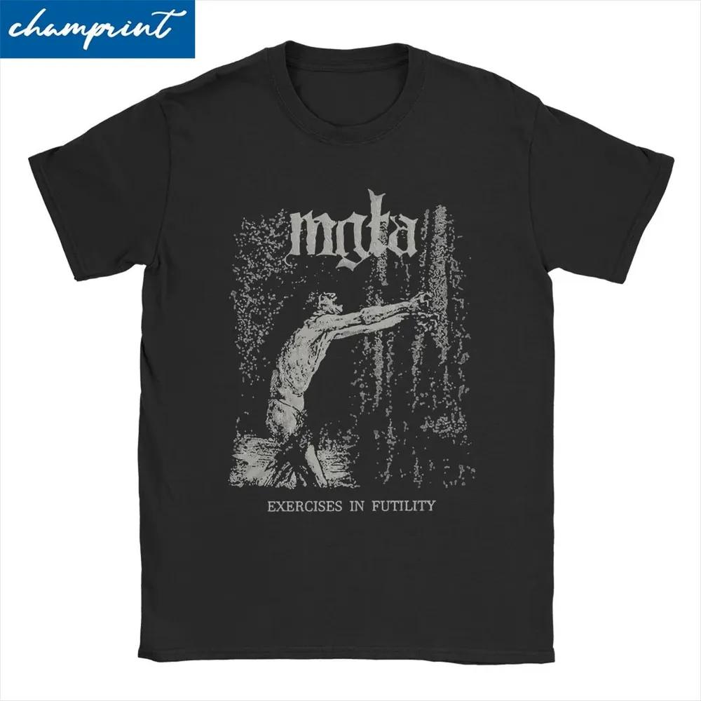 Unisex Short Sleeve Crew Neck Cotton T Shirt Mgla Balck Metal