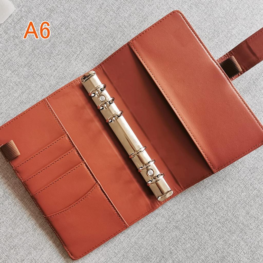 System Planner A6 Size Planner Refill 90 Sheets Horizontal Ruled 6 Hole Memory Fill Memo Pad Note 6 Hole Ring Binder Loose Leaf Synthetic Leather PU