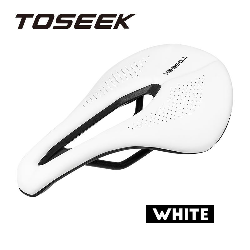 TOSEEK Велосипедное седло с базой из нейлонового композита Микрофибровая кожа Дорожный MTB Велосипедное сиденье 7x7 мм Круглые направляющие Ударопрочное Гоночные велосипеды