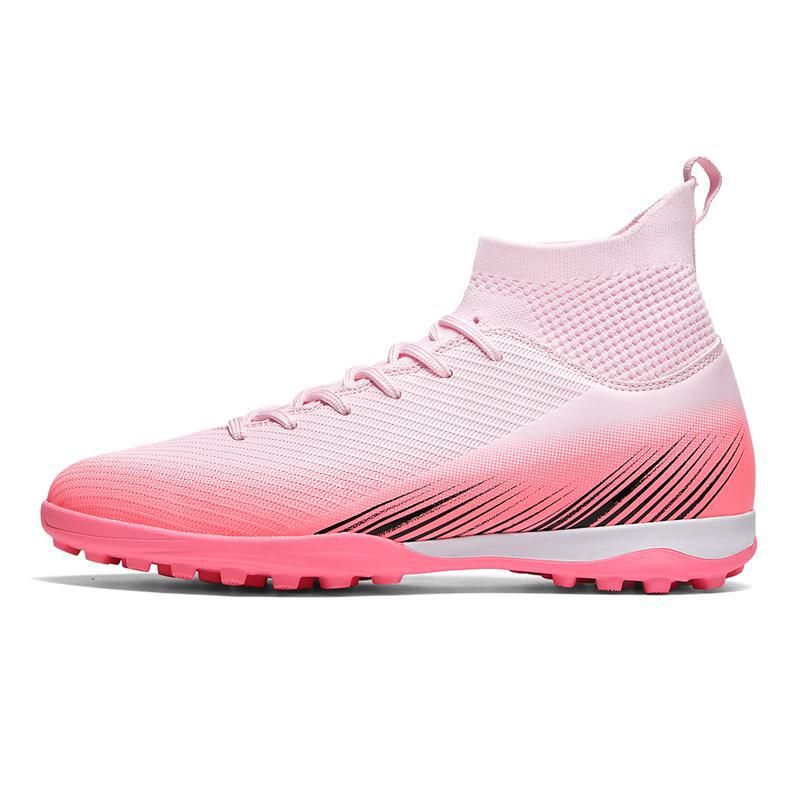 Children's high-top football shoes Boys and girls long nails broken nails artificial grass game training shoes