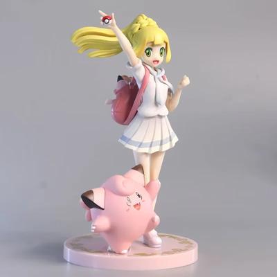 Фигурка Pokemon Lillie Clefairy, аниме для девочек, экшн-фигурка, кавайная модель, коллекция, статуя из ПВХ, куклы, детские игрушки, подарок