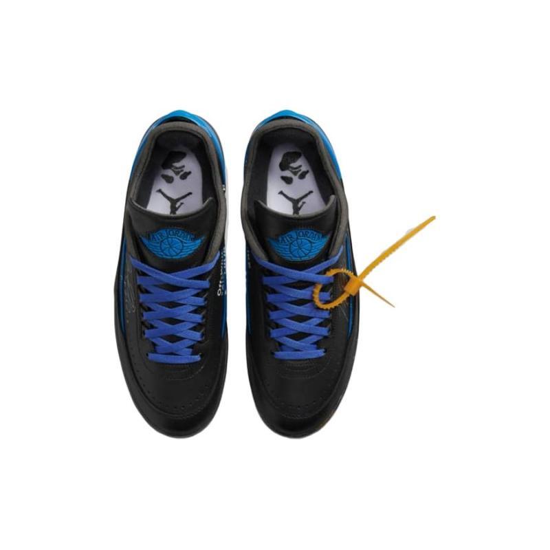 OFF-WHITE X Jordan Air Jordan 2 Retro Low Черный и Королевский синий Jordan DJ4375-004