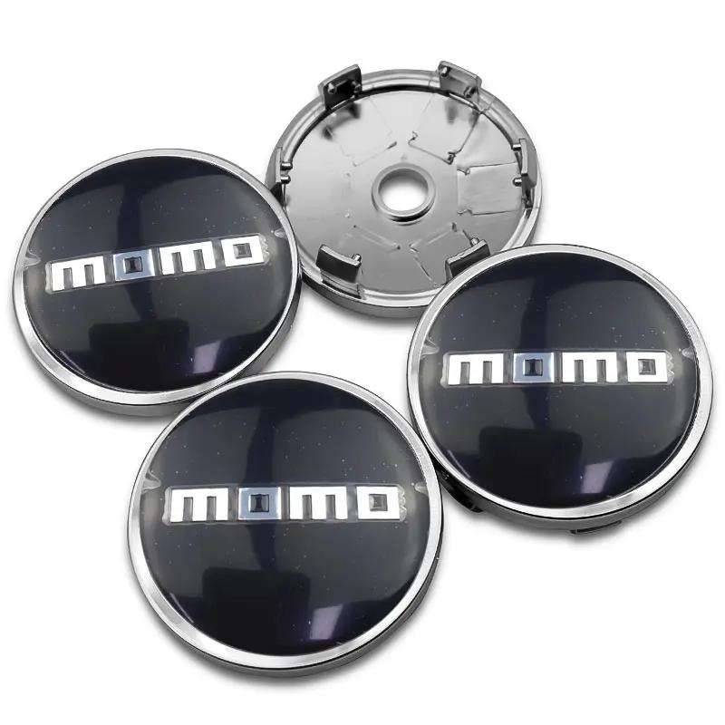 vdpc7 4pcs 56+60mm MOMO Emblem Universal Car Wheel Hub Center Cap Rim Cover Emblem Stickers For BMW Chevrolet Hyundai KIA Mitsubishi