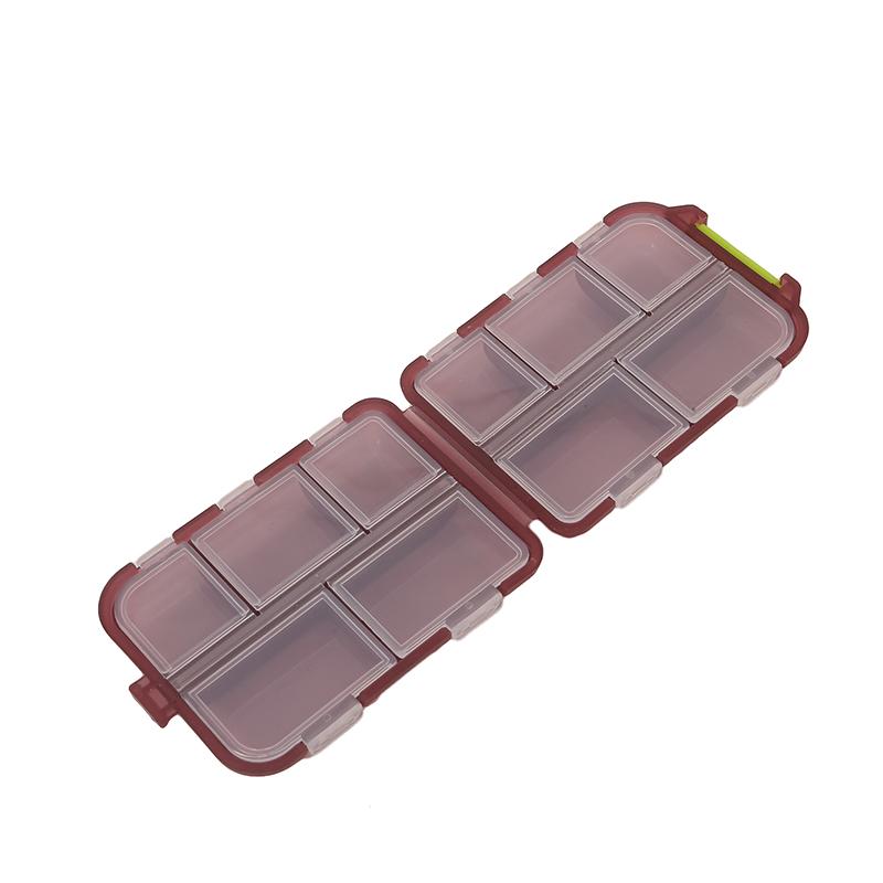 Weekly Travel Small Box Portable Pocket Tablet Organizer Plastic Container Boxs 10-compartment Storage Case