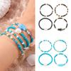 Stretchable Seashell Bracelets Stackable Beach Jewelry Ceramic Fish Bead Design Handmade Summer Wristband Accessories