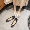 Fashion Pointed Flat Shoes for Women New Summer Style French Single Shoes Soft Leather Shallow Mouth Casual Large Women's Shoes 41-43