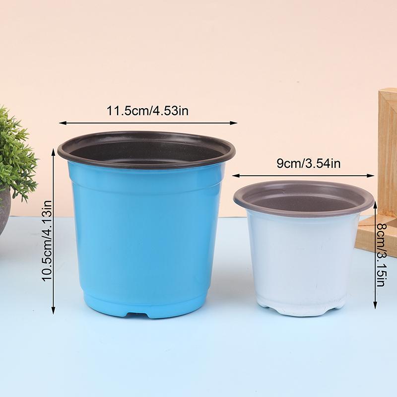 10 шт. пластиковый цветочный горшок для выращивания суккулентных растений, небольшой цветочный горшок, простой посадочный горшок для рассады, утолщенные питомники