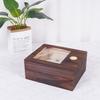 Wooden cigar humidor storage box transparent window moisturizing cigar case collector’s display organizer manufacturer supply