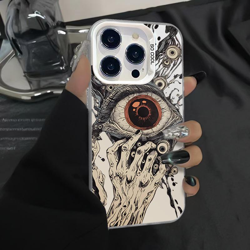 Страшный чехол из твердого силикона с узором «Дьявольский глаз» для iPhone 11-17 Pro Max Plus