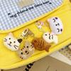 Cute Cartoon Cat Doll Key Chains Comfortable Metal Buckle Girl's Schoolbag Ornaments