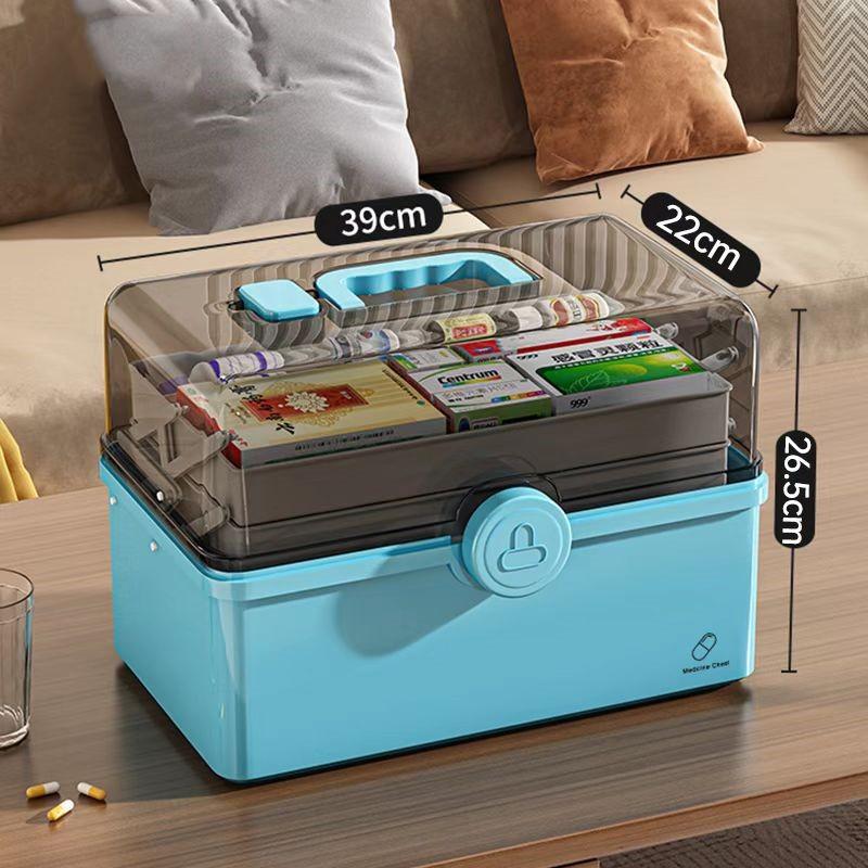 Аптечка Бытовая Медицинская коробка большой вместимости Стоячая коробка для лекарств Для семейного общежития Необходимо многослойное хранение мусора