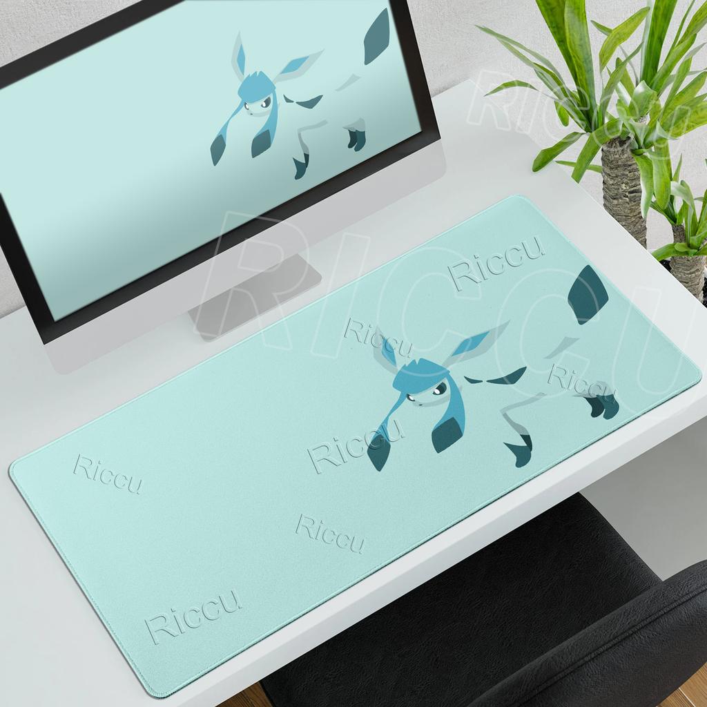 Anime Pokemon Mouse Pad Eevee Glaceon PC Cabinet Mousepad Gamer Keyboard Tablepad E-Sports Desk Accessories Gaming Extended Mat