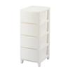 Rooms Storage Chest, White, Slim, 4 Drawers (34cm W X 42cm D X 87.5cm H), Smooth Pull-Out Drawers with Smooth Closure, Scratch-Resistant Matte F